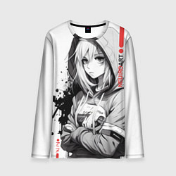 Лонгслив мужской Меланхоличная девочка аниме, цвет: 3D-принт
