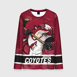 Лонгслив мужской Arizona Coyotes маскот, цвет: 3D-принт