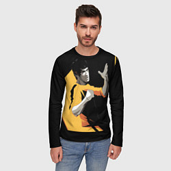 Лонгслив мужской Брюс Ли арт, цвет: 3D-принт — фото 2
