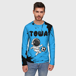 Лонгслив мужской Тоша космонавт футболист, цвет: 3D-принт — фото 2