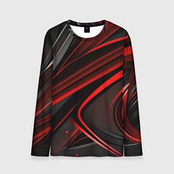 Мужской лонгслив Black and red abstract