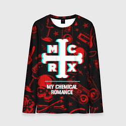 Лонгслив мужской My Chemical Romance rock glitch, цвет: 3D-принт