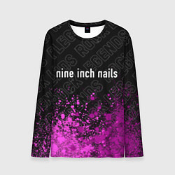 Лонгслив мужской Nine Inch Nails rock legends: символ сверху, цвет: 3D-принт