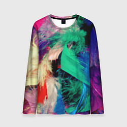 Мужской лонгслив Неоновые перья павлина