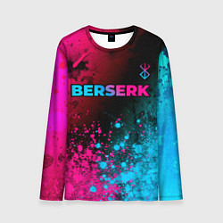 Мужской лонгслив Berserk - neon gradient: символ сверху