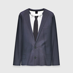 Лонгслив мужской Деловой пиджак с рубашкой, цвет: 3D-принт