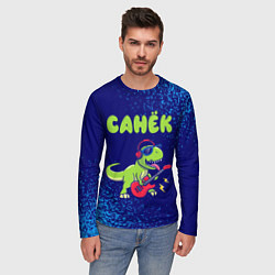 Лонгслив мужской Санёк рокозавр, цвет: 3D-принт — фото 2