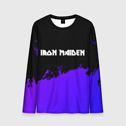 Лонгслив мужской Iron Maiden purple grunge, цвет: 3D-принт