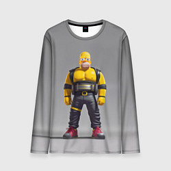 Лонгслив мужской Homer Simpson - ninja - neural network, цвет: 3D-принт