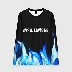 Лонгслив мужской Avril Lavigne blue fire, цвет: 3D-принт