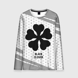 Лонгслив мужской Black Clover glitch на светлом фоне, цвет: 3D-принт