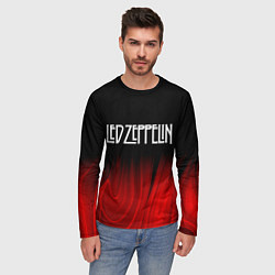 Лонгслив мужской Led Zeppelin red plasma, цвет: 3D-принт — фото 2