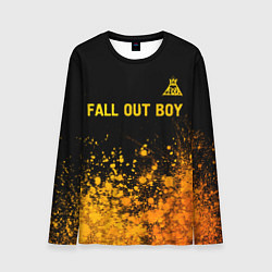 Лонгслив мужской Fall Out Boy - gold gradient: символ сверху, цвет: 3D-принт