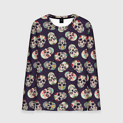 Мужской лонгслив Узор с черепами Pattern with skulls