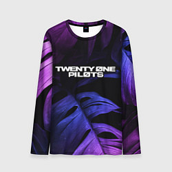 Лонгслив мужской Twenty One Pilots neon monstera, цвет: 3D-принт