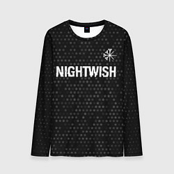 Лонгслив мужской Nightwish glitch на темном фоне: символ сверху, цвет: 3D-принт