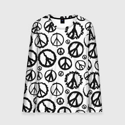 Лонгслив мужской Many peace logo, цвет: 3D-принт
