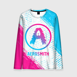 Мужской лонгслив Aerosmith neon gradient style