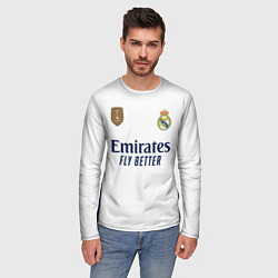 Лонгслив мужской Лука Модрич Реал Мадрид форма 2324 домашняя, цвет: 3D-принт — фото 2