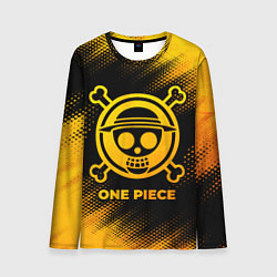 Лонгслив мужской One Piece - gold gradient, цвет: 3D-принт