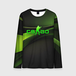 Лонгслив мужской CS GO black green logo, цвет: 3D-принт
