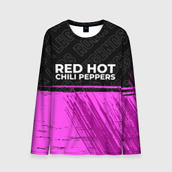 Лонгслив мужской Red Hot Chili Peppers rock legends: символ сверху, цвет: 3D-принт