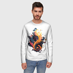 Лонгслив мужской Пламя феникса, цвет: 3D-принт — фото 2