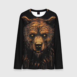 Лонгслив мужской Медведь иллюстрация, цвет: 3D-принт