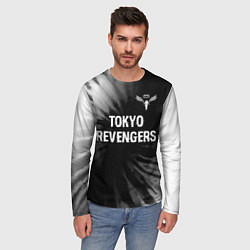 Лонгслив мужской Tokyo Revengers glitch на темном фоне: символ свер, цвет: 3D-принт — фото 2