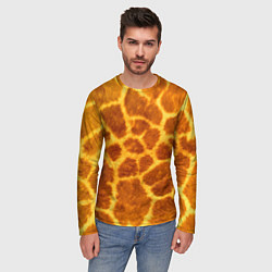Лонгслив мужской Шкура жирафа - текстура, цвет: 3D-принт — фото 2