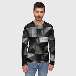 Лонгслив мужской Обман зрения и каменные плиты, цвет: 3D-принт — фото 2