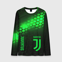 Мужской лонгслив Juventus green logo neon
