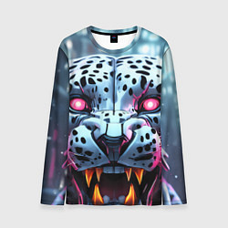 Лонгслив мужской Ярость кибер-барса, цвет: 3D-принт