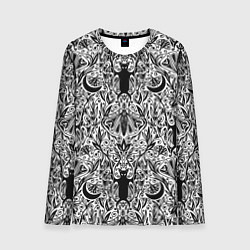 Лонгслив мужской Bats and moths - gothic pattern, цвет: 3D-принт
