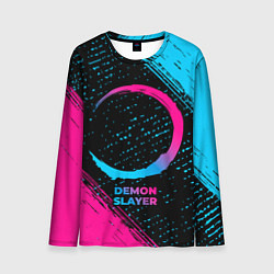 Мужской лонгслив Demon Slayer - neon gradient