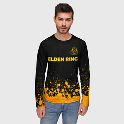Лонгслив мужской Elden Ring - gold gradient: символ сверху, цвет: 3D-принт — фото 2