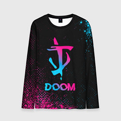 Лонгслив мужской Doom - neon gradient, цвет: 3D-принт