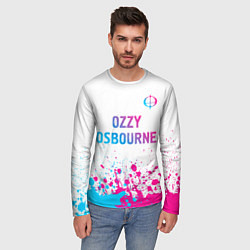 Лонгслив мужской Ozzy Osbourne neon gradient style: символ сверху, цвет: 3D-принт — фото 2