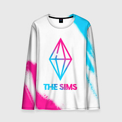 Лонгслив мужской The Sims neon gradient style, цвет: 3D-принт