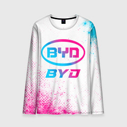 Лонгслив мужской BYD neon gradient style, цвет: 3D-принт