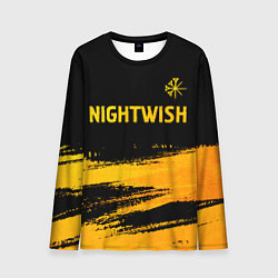 Лонгслив мужской Nightwish - gold gradient посередине, цвет: 3D-принт
