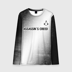 Лонгслив мужской Assassins Creed glitch на светлом фоне посередине, цвет: 3D-принт