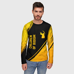 Лонгслив мужской Children of Bodom - gold gradient вертикально, цвет: 3D-принт — фото 2
