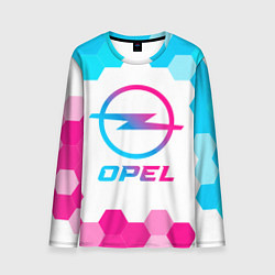 Лонгслив мужской Opel neon gradient style, цвет: 3D-принт