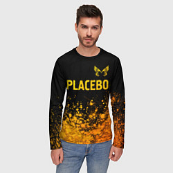 Лонгслив мужской Placebo - gold gradient посередине, цвет: 3D-принт — фото 2