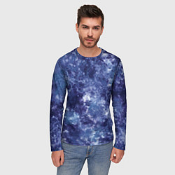 Лонгслив мужской Абстракция - sea blue, цвет: 3D-принт — фото 2