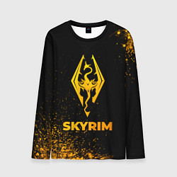Лонгслив мужской Skyrim - gold gradient, цвет: 3D-принт