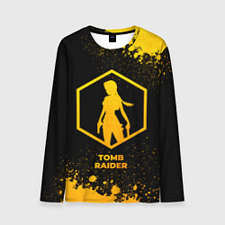 Лонгслив мужской Tomb Raider - gold gradient, цвет: 3D-принт