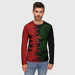 Лонгслив мужской Зеленый дракон - 2024, цвет: 3D-принт — фото 2