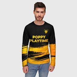 Лонгслив мужской Poppy Playtime - gold gradient посередине, цвет: 3D-принт — фото 2